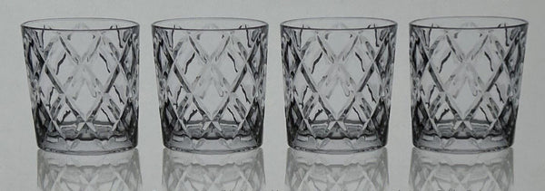 Mikasa Double Old Fashioned Crystal Glasses Set of 4 10oz Lead-Free - NEW