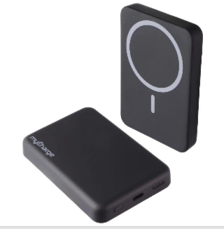 myCharge Magnetic Wireless USB-C Power Bank 5000mAh 2-Pack  Black