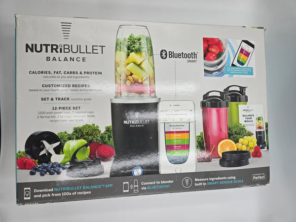 NutriBullet Balance 1200W Smart Blender Bluetooth 12 Piece Set