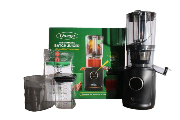 Omega Performance Batch Juicer With Intellidial Technology Hand Free Juicer