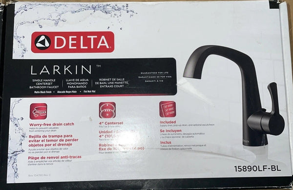 Delta Larkin 15890LF-SP Single Handle Bathroom Faucet – SpotShield Brushed Nickel