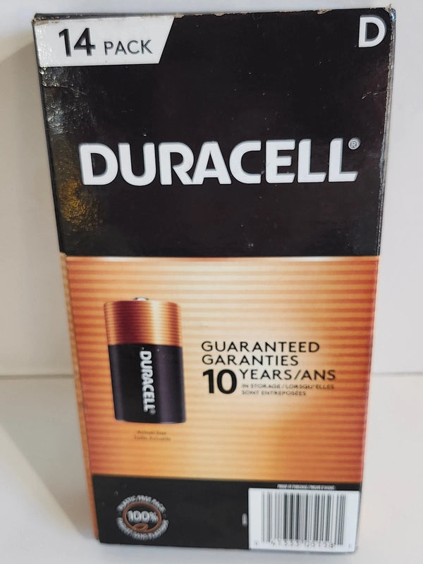 Duracell D Alkaline Batteries 14-Pack Long Lasting Power Exp 03/2034 NEW