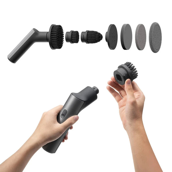 HOTO Cordless Spin Scrubber 2.5Nm Torque 6 Brush Heads IPX7 Waterproof