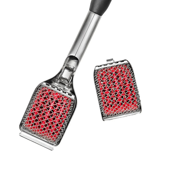OXO SoftWorks Coiled Grill Brush with Replaceable Head BBQ Cleaner NEW