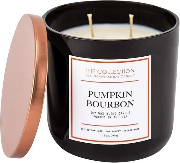 Chesapeake Bay Candle Pumpkin Bourbon Medium Jar White Wax TA35690 - NEW