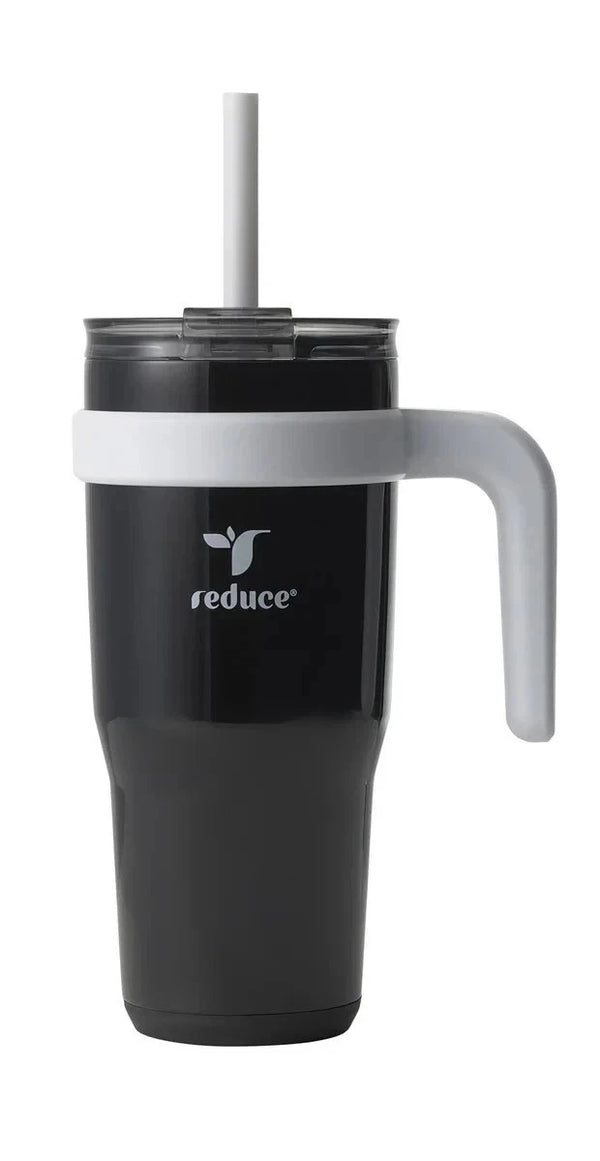 Reduce Cold1 24oz BLACK Tumbler 2-Pack Insulated Cups with Handle & Straw