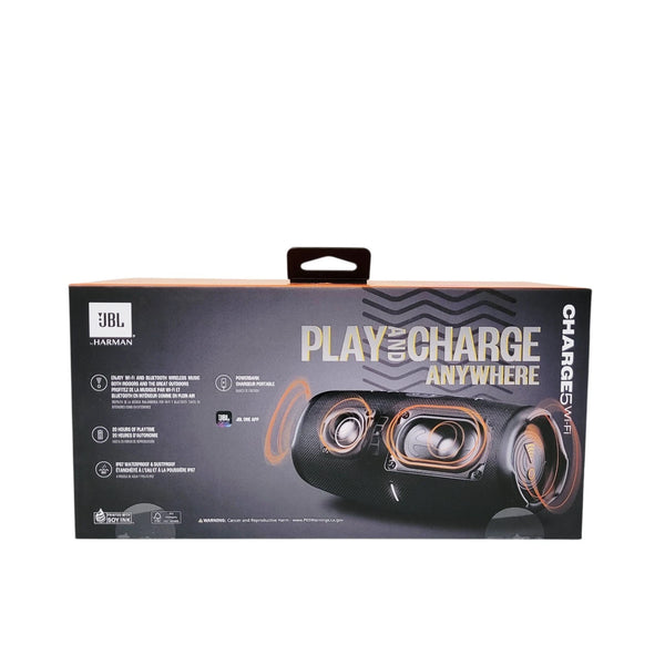 JBL Charge 5 Wi-Fi Bluetooth Portable Speaker Black Waterproof Powerbank