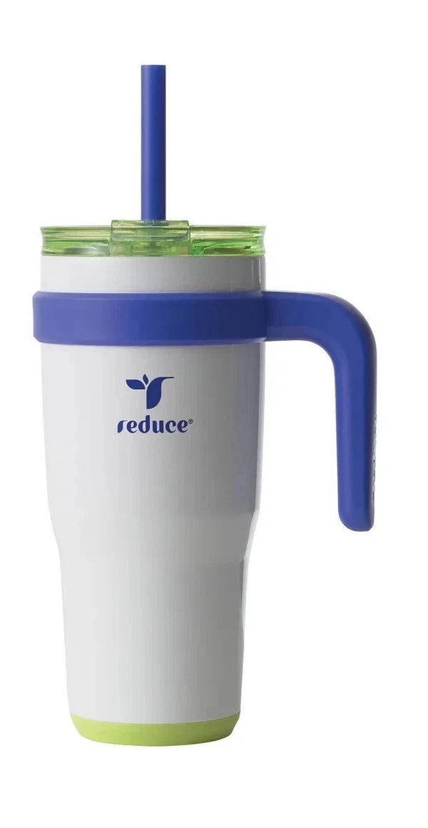 Reduce Cold1 24oz WHITE Tumbler 2-Pack Insulated Cups with Handle & Straw