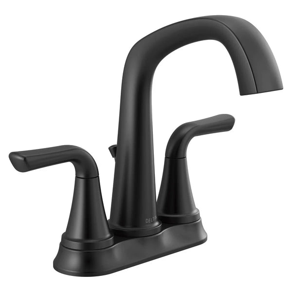 Delta Larkin 25890LF-BL Two Handle Centerset Bathroom Faucet – Matte Black
