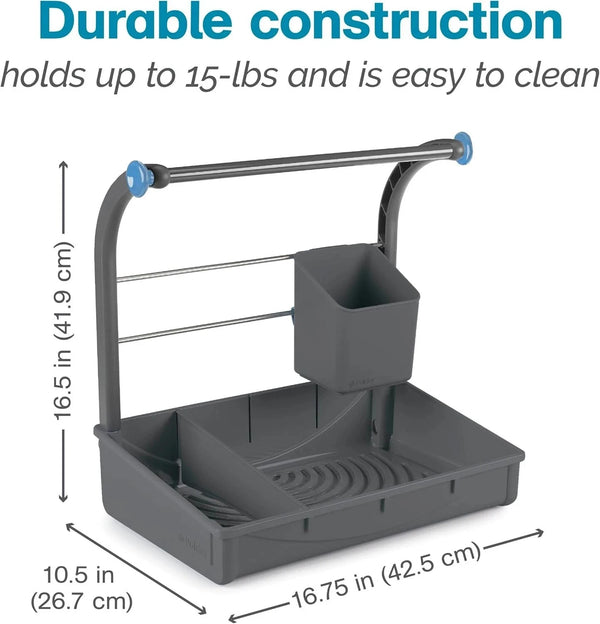 Polder Under Sink Storage Caddy Gray 16.75x10.5"