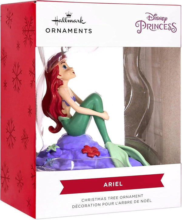 Hallmark Disney Ariel Little Mermaid on Rock Ornament Red Box Christmas NEW