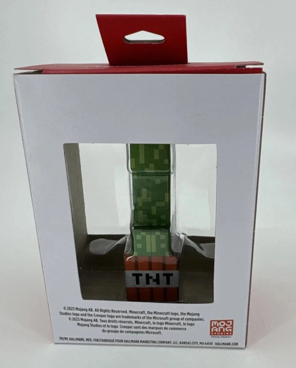 Hallmark Minecraft Creeper on TNT Ornament Resin Hanging Decoration Christmas NEW