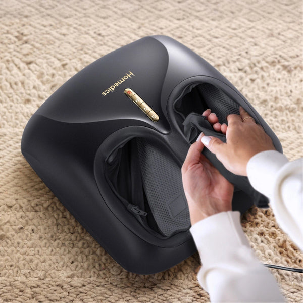 HoMedics Shiatsu + Air Foot Massager with Heat Deep Kneading Therapy NEW