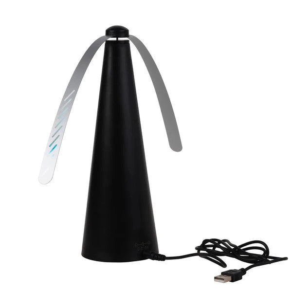 Treva Bug Fly Fan 2-Pack Battery Powered Tabletop Fly Repellent Fans Black  New