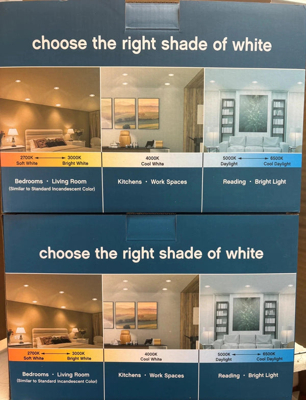 Feit 5/6" LED Recessed Downlights 8-Pack CELEDR6/5CCT/4 Dimmable NEW