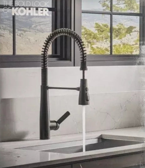Kohler Vind Semi Professional Kitchen Faucet Matte Black Finish