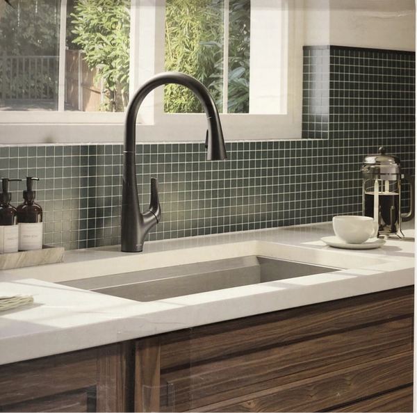 Kohler Bevin Pull Down Kitchen Faucet Matte Black R43210-BL Pull down Spray