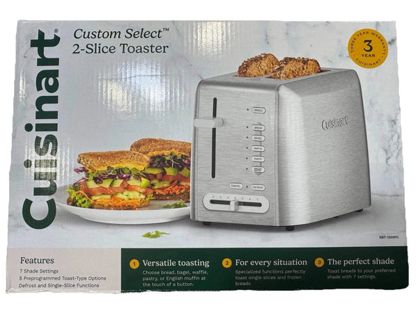 Cuisinart Custom Select 2-Slice Metal Toaster 7 Shade Settings Stainless