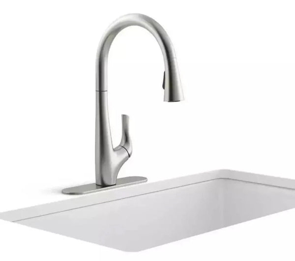 Kohler Bevin Pull-Down Kitchen Faucet R43210-VS Vibrant Stainless Steel