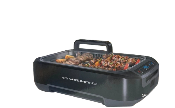 Ovente SGR85B Smokeless Indoor Grill 1500W Electric Portable BBQ