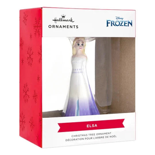 Hallmark Disney Frozen Elsa “Snow Queen” Ornament Blown Glass Christmas NEW