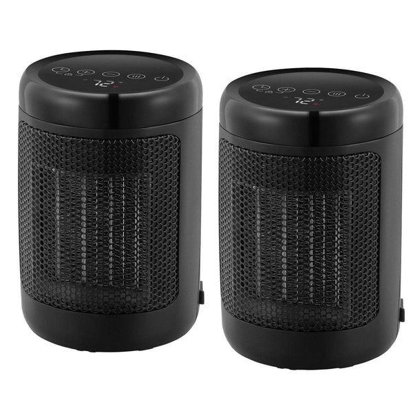 2-Pack Energy-Efficient Digital Ceramic Personal Heater for Home or Office