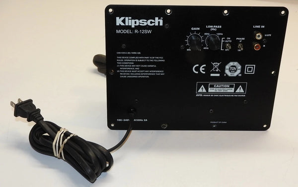Klipsch R-12SW Powered Subwoofer Amplifier Module R12SW AMP ONLY – Tested