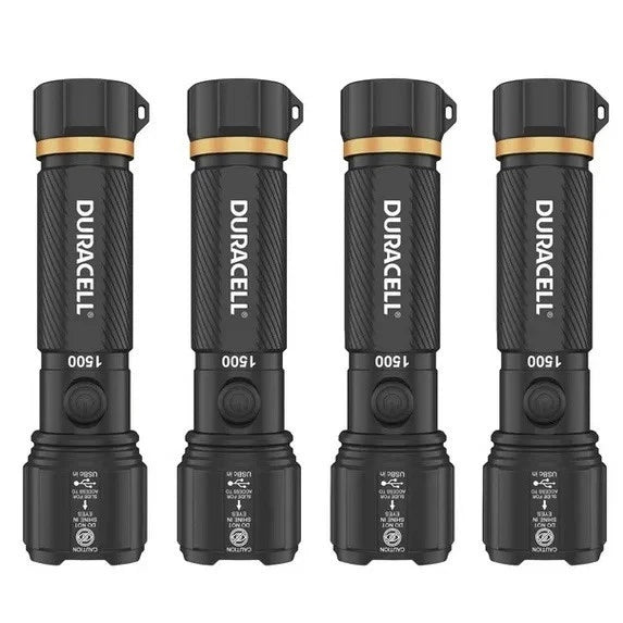 Duracell Durabeam Ultra Hybrid LED Flashlights 1500 Lumens 4-Pack