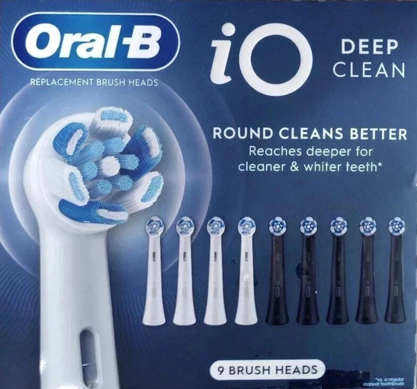 Oral-B iO Deep Clean Toothbrush Heads 7-Pack 5 Black 2 White NEW