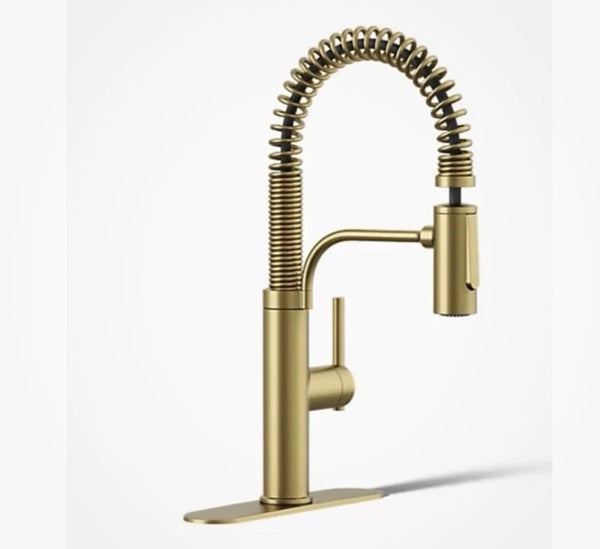 Kohler Provo R43211-2MB Pull-Down Kitchen Faucet Brushed Moderne Brass