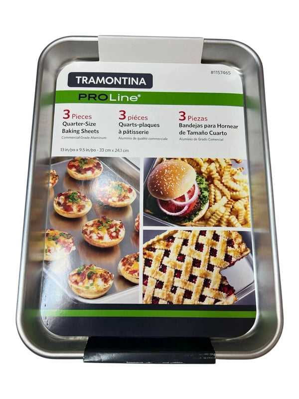 Tramontina 3-Pack 13x9.5in Commercial Grade Baking Sheets NEW