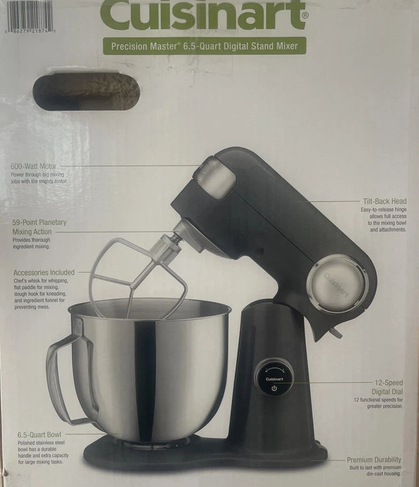 Cuisinart Precision Master 6.5Qt Stand Mixer 12-Speed Black w/ Attachments