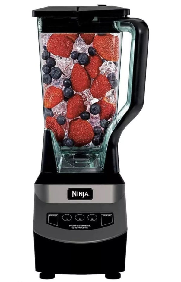 Ninja 1000W Professional Blender Black 72oz High Powered Durable Sleek
