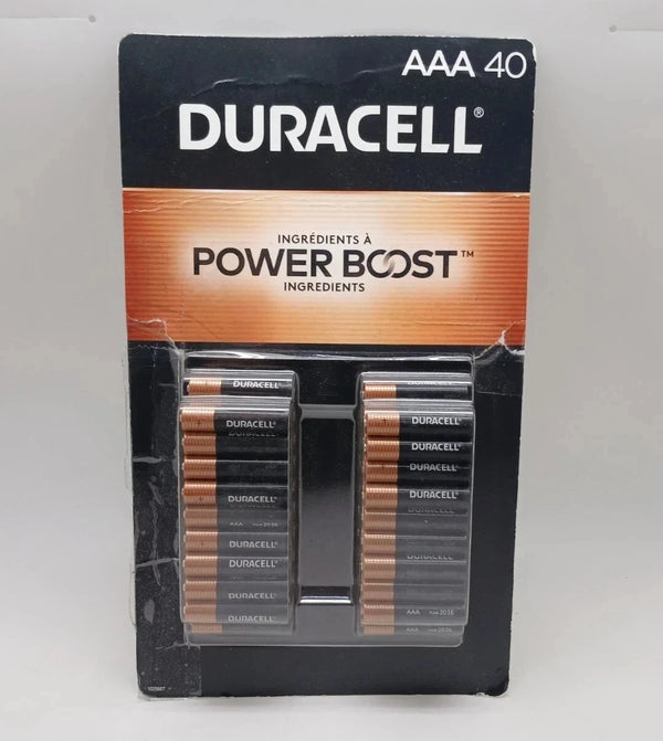 Duracell AAA Alkaline Batteries 40-Pack Power Boost Long Lasting NEW