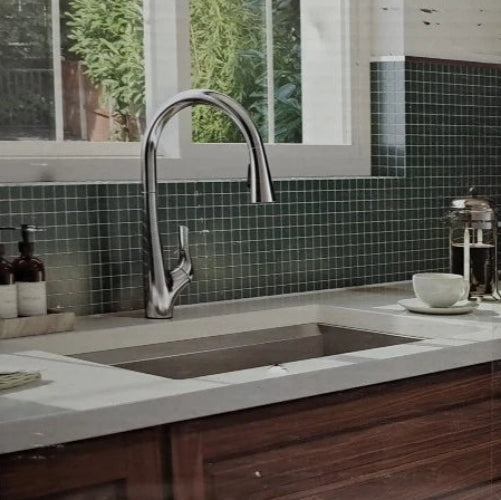 Kohler Bevin R43210-CP Pull-Down Kitchen Faucet Polished Chrome NEW