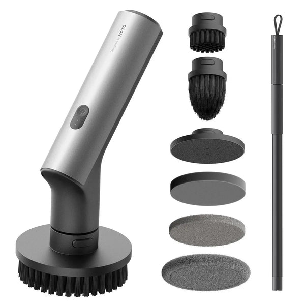 HOTO Cordless Spin Scrubber 2.5Nm Torque 6 Brush Heads IPX7 Waterproof NEW