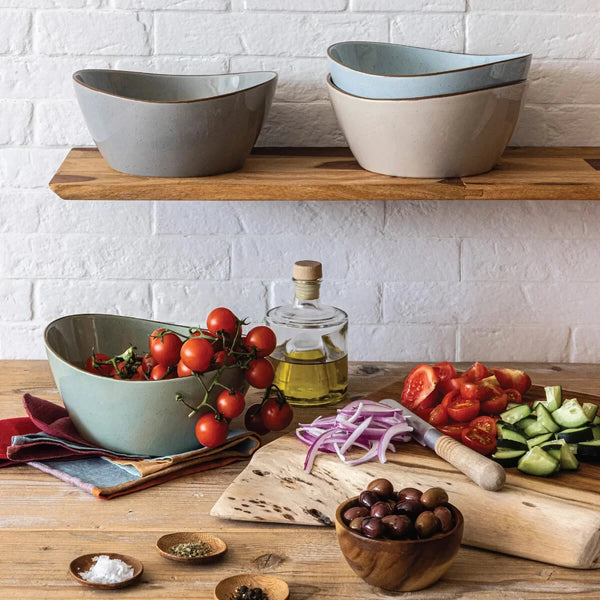 Over&Back What A Dish 4-Piece Multicolor Stoneware Bowl Set Stackable Kitchen NEW