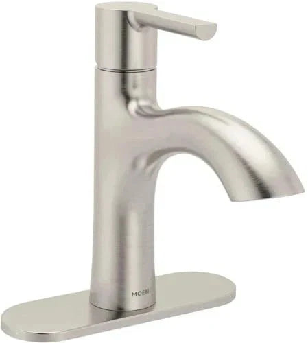 Moen Idris 84577SRN Bathroom Faucet with Drain – Brushed Nickel